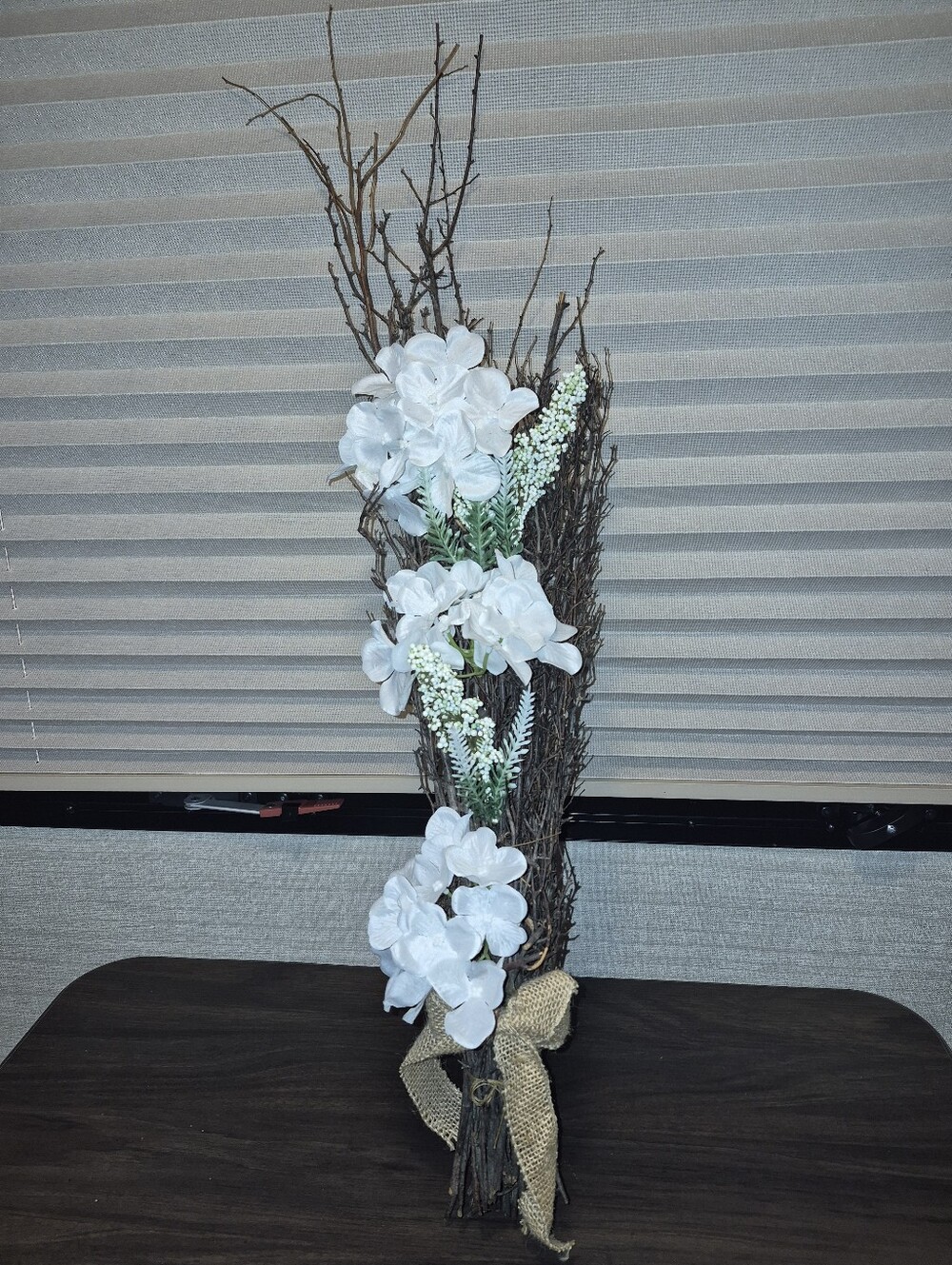 White Floral Twig Bundle Accent - Brand